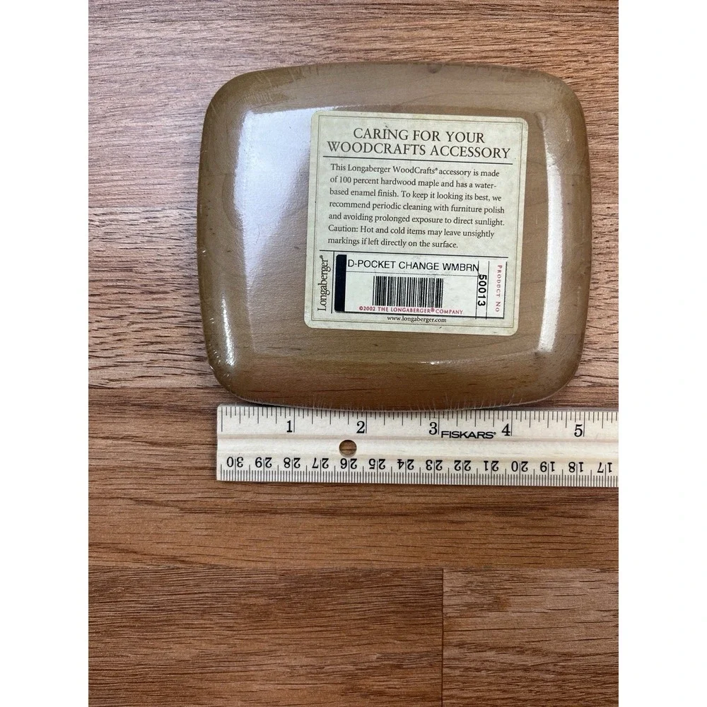 Longaberger WoodCraft Lid for Pocket Change Basket Warm Brown 50013 NEW LID ONLY